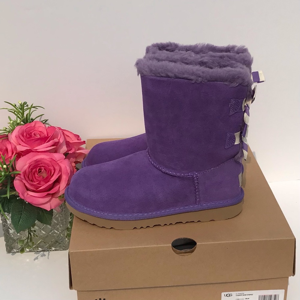 UGG Bailey Bow Striped Boots - Picture 4 of 8